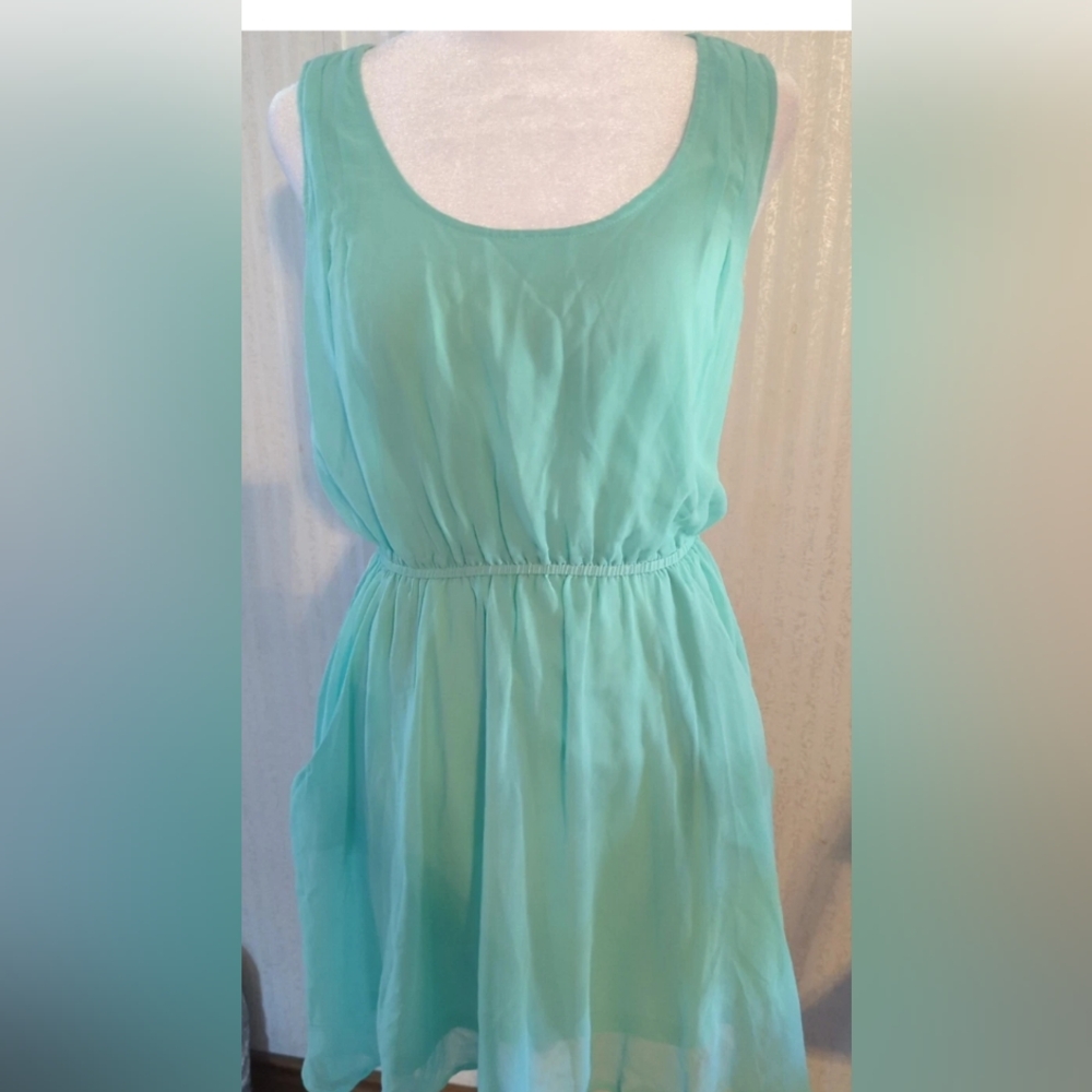 Timing Lime Green Pullover Dress With Pockets XS